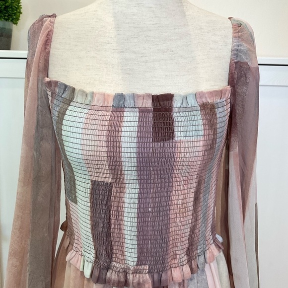 Aritzia Wilfred Tempest Tier Mini Dress Size Medium - Picture 4 of 16